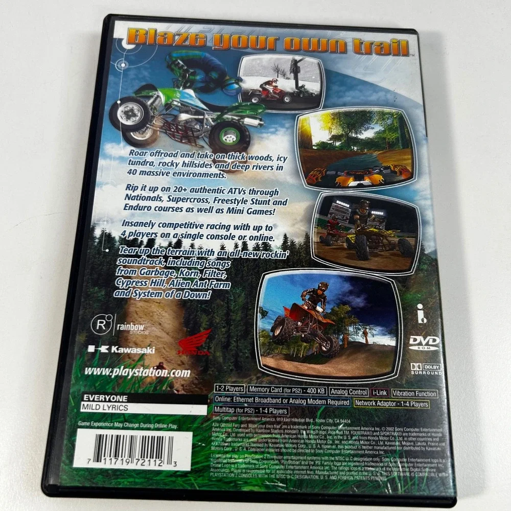 ATV Offroad Fury 2‎ Sony PlayStation 2 PS2 Game SCUS-97211 Complete CIB